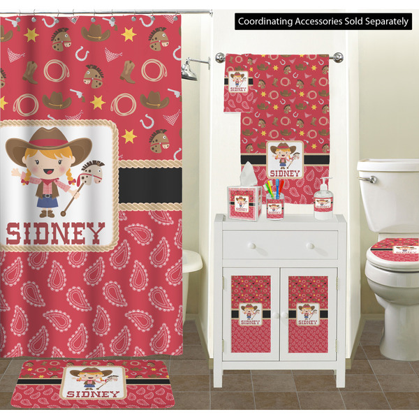 Red Western Bathroom Scene