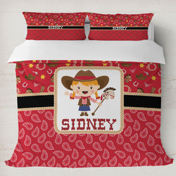 Red Western Duvet Cover Set - King (Personalized)