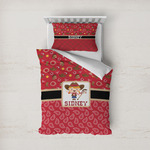 Red Western Duvet Cover Set - Twin (Personalized)