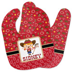Red Western Baby Bib w/ Name or Text