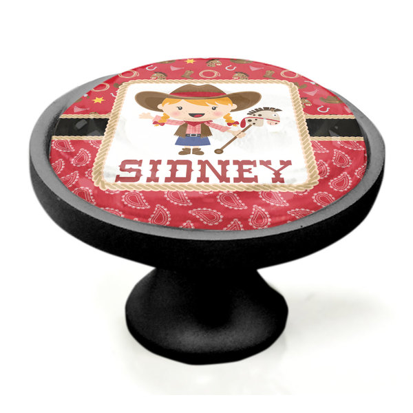 Red Western Black Custom Cabinet Knob (Side)