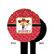 Red Western Black Plastic 6" Food Pick - Round - Single Sided - Front & Back