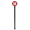 Red Western Black Plastic 7" Stir Stick - Round - Single Stick