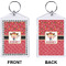 Red Western Bling Keychain (Front + Back)