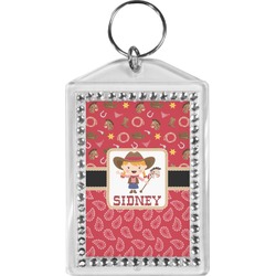 Red Western Bling Keychain (Personalized)