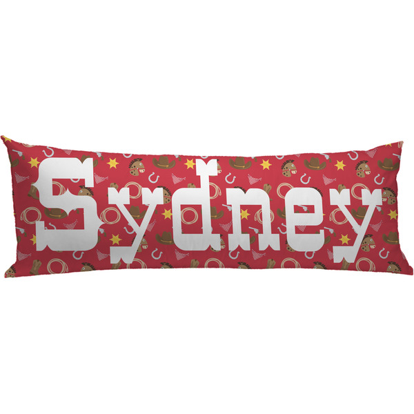 Custom Red Western Body Pillow Case (Personalized)