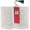 Red Western Bookmark with tassel - In book