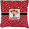 Red Western Burlap Pillow 22"