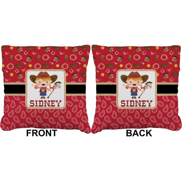 Red Western Burlap Pillow Approval