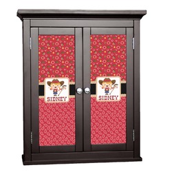 Red Western Cabinet Decal - Medium (Personalized)