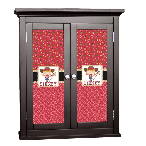 Custom Red Western Cabinet Decal - Custom Size (Personalized)
