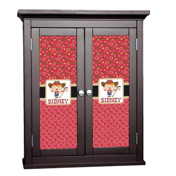 Custom Red Western Cabinet Decal - Medium (Personalized)