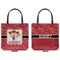 Red Western Canvas Tote - Front and Back