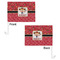 Red Western Car Flag - 11" x 8" - Front & Back View