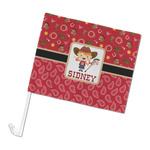 Red Western Car Flag - Large (Personalized)
