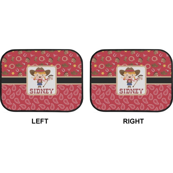 Red Western Car Floor Mats (Back Seat) (Approval)