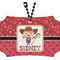 Red Western Rear View Mirror Ornament (Personalized)