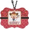 Red Western Rear View Mirror Decor (Personalized)