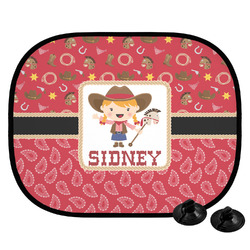 Red Western Car Side Window Sun Shade (Personalized)