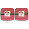 Red Western Car Sun Shades - FRONT