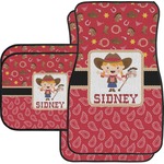 Red Western Car Floor Mats Set - 2 Front & 2 Back (Personalized)