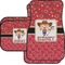 Red Western Car Floor Mats Set - 2 Front & 2 Back (Personalized)