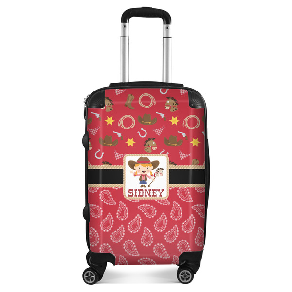 Custom Red Western Suitcase - 20" Carry On (Personalized)