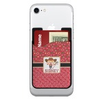 Red Western 2-in-1 Cell Phone Credit Card Holder & Screen Cleaner (Personalized)