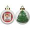 Red Western Ceramic Christmas Ornament - X-Mas Tree (APPROVAL)