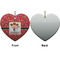 Red Western Ceramic Flat Ornament - Heart Front & Back (APPROVAL)
