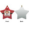 Red Western Ceramic Flat Ornament - Star Front & Back (APPROVAL)