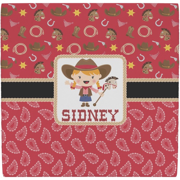 Custom Red Western Ceramic Tile Hot Pad (Personalized)