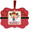Red Western Christmas Ornament (Front View)