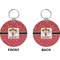 Red Western Circle Keychain (Front + Back)