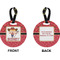 Red Western Circle Luggage Tag (Front + Back)