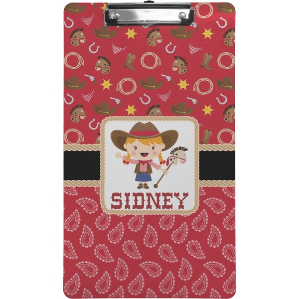Custom Red Western Clipboard (Legal Size) (Personalized)