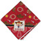 Red Western Cloth Napkins - Personalized Dinner (Folded Four Corners)