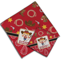 Red Western Cloth Napkin w/ Name or Text