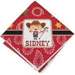 Red Western Cloth Napkin w/ Name or Text