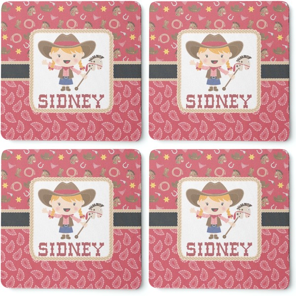 Red Western Coaster Rubber Back - Apvl