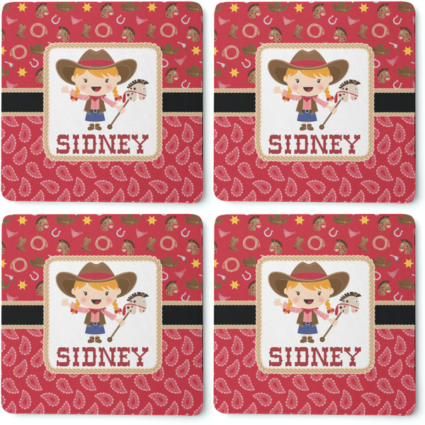 Red Western Coaster Rubber Back - Apvl