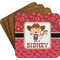 Red Western Coaster Set (Personalized)
