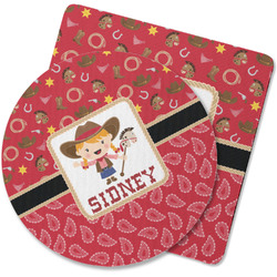 Red Western Rubber Backed Coaster (Personalized)