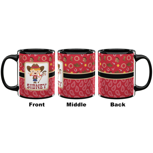 Red Western Coffee Mug - 11 oz - Black APPROVAL