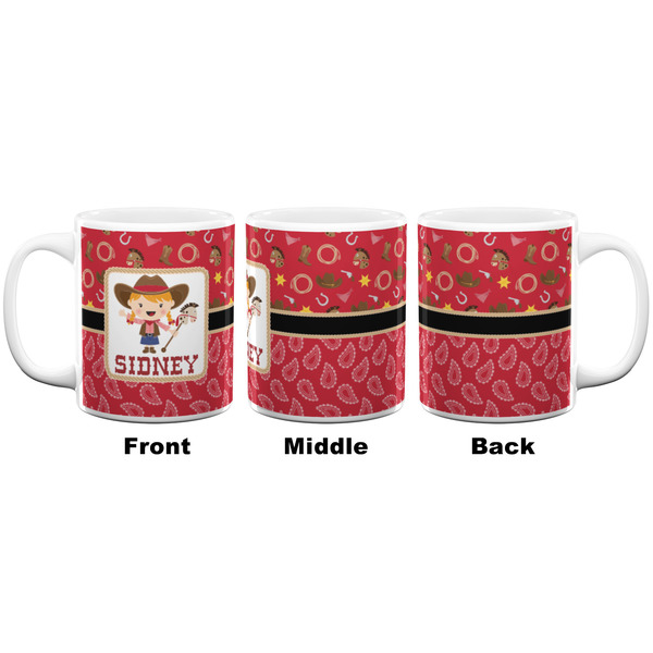 Red Western Coffee Mug - 11 oz - White APPROVAL