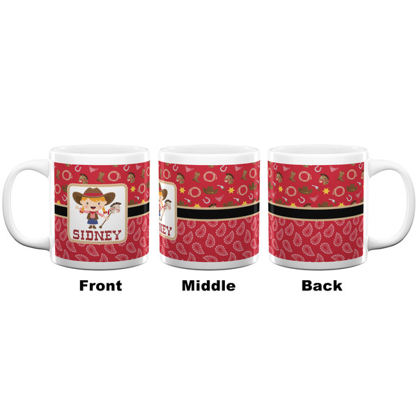 Red Western Coffee Mug - 20 oz - White APPROVAL
