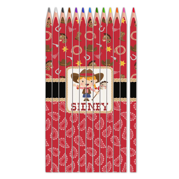 Custom Red Western Colored Pencils (Personalized)