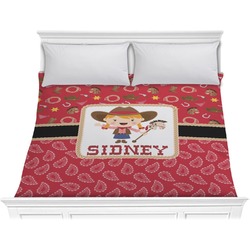 Red Western Comforter - King (Personalized)