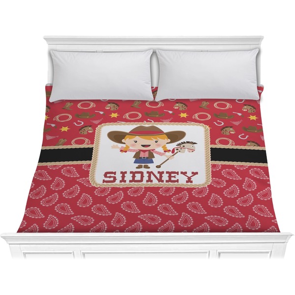 Custom Red Western Comforter - King (Personalized)