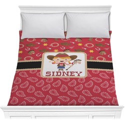 Red Western Comforter - Full / Queen (Personalized)